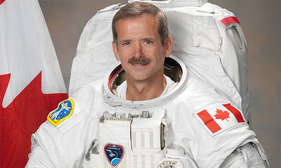 Chris Hadfield in Canadian Spacesuit