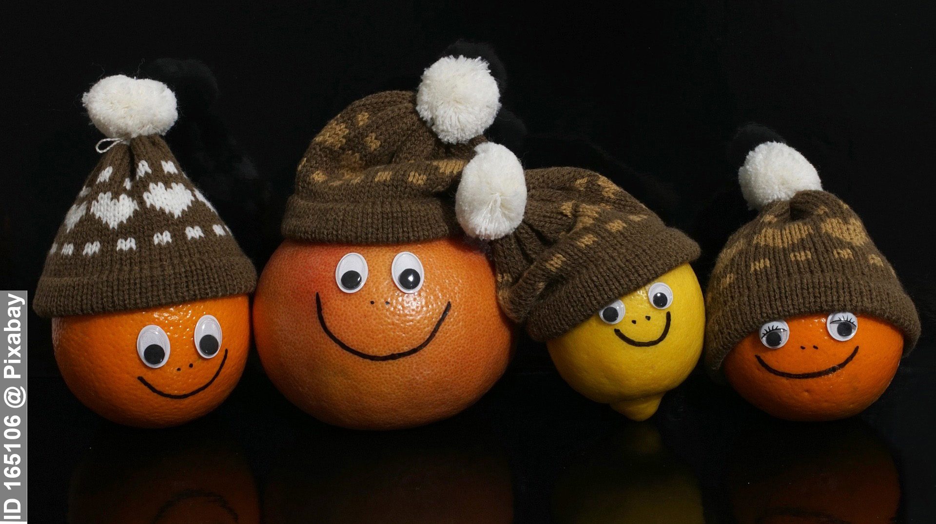 Fruit Orange Grapefruit Lemon Faces Happy Family Life