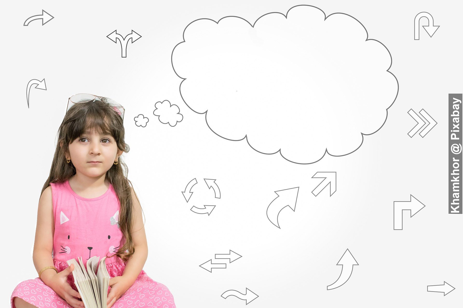 Hedgehog Child or a Fox Child: Young Lady in Pink Dress Thinking Through Her Options