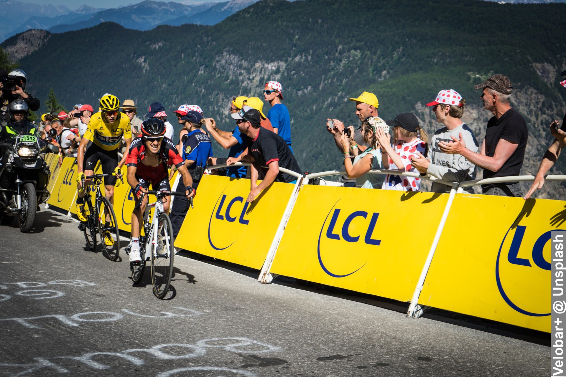 Chris Froome Stalking Rider during 2016 Tour de France stage 16