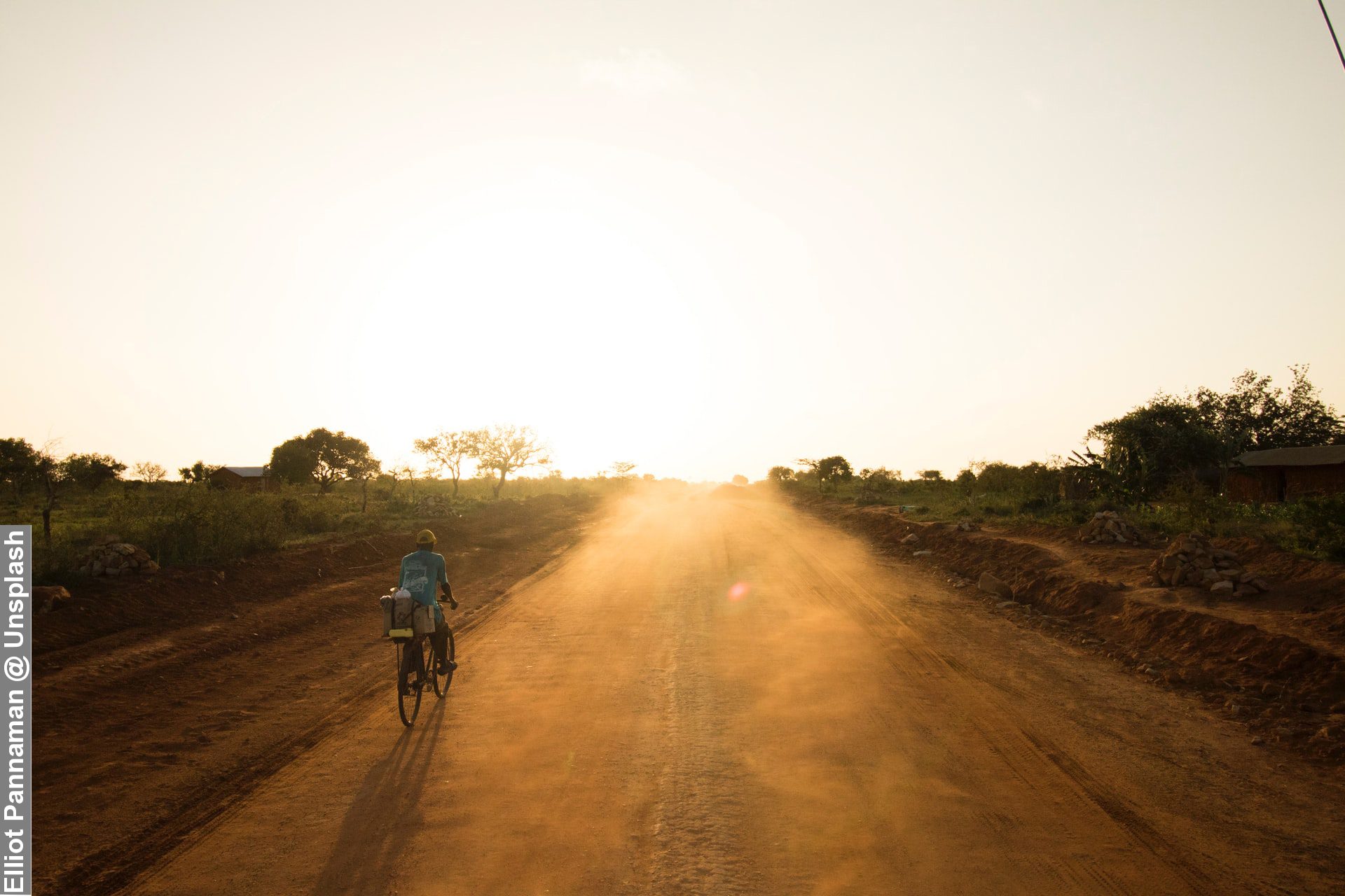 On Dirt Road in Tsavo East National Park Kenya