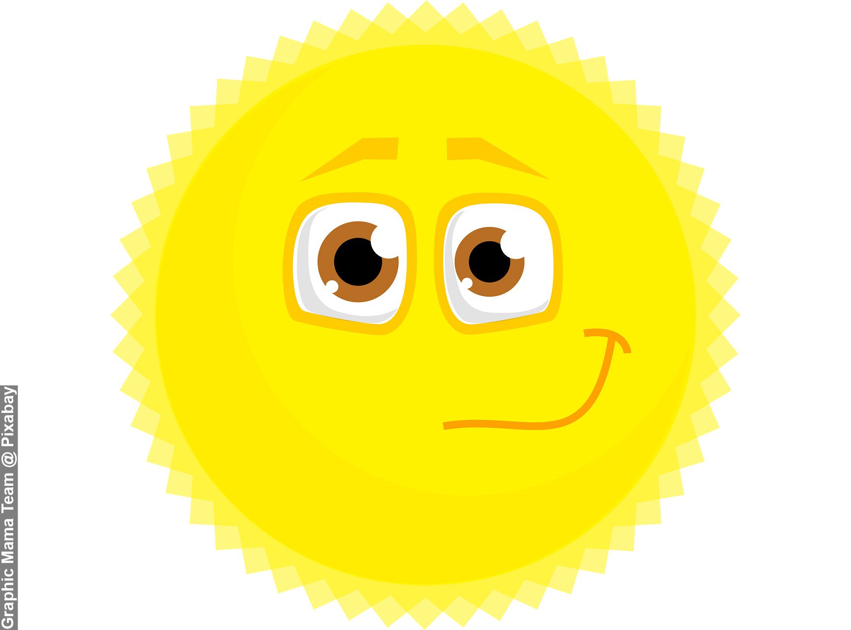 Hot Weather Sun Cartoon Character