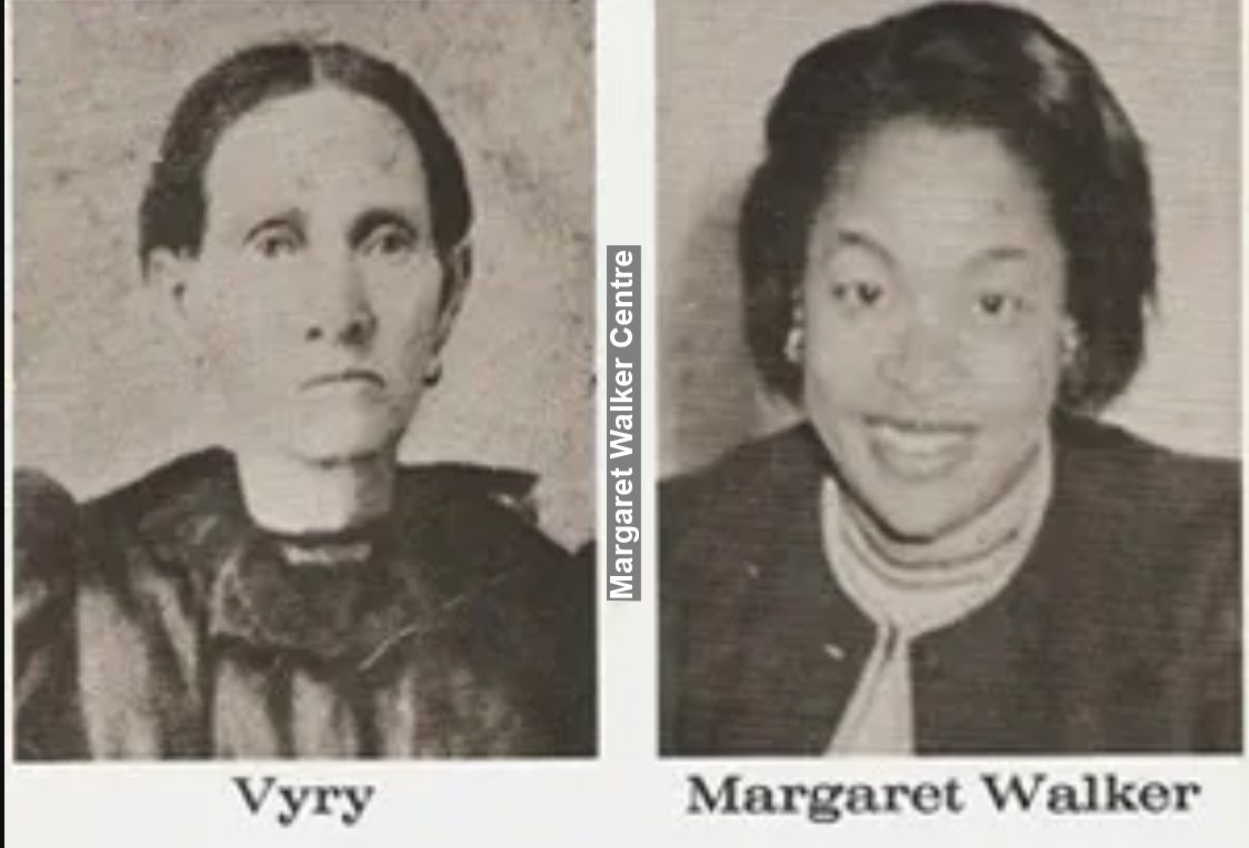 Picture of Vyry and Margaret Walker side-by-side portrait