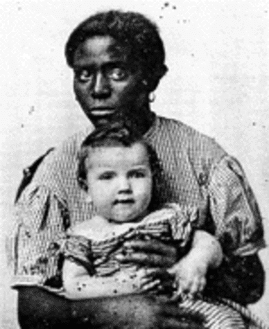 Young Harriet Jacobs sitting on mother’s lap