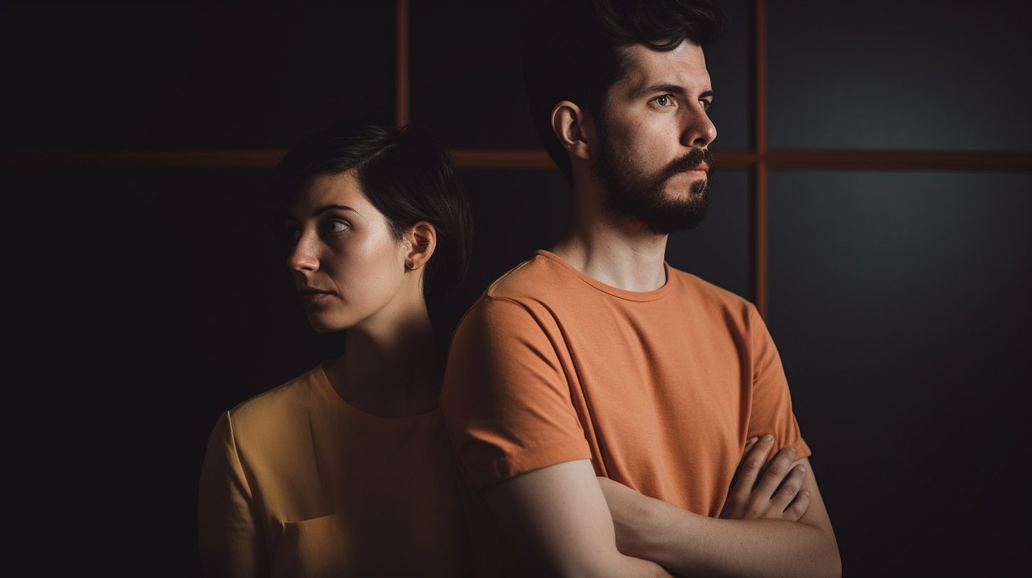 Side-by-side image of two individuals, one with a stubborn expression representing a fixed mindset, and the other with a happy expression looking upward, embodying a growth mindset.