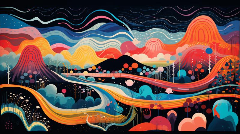 An abstract representation of the complexity of conversations, with visual elements indicating a complex emotional landscape