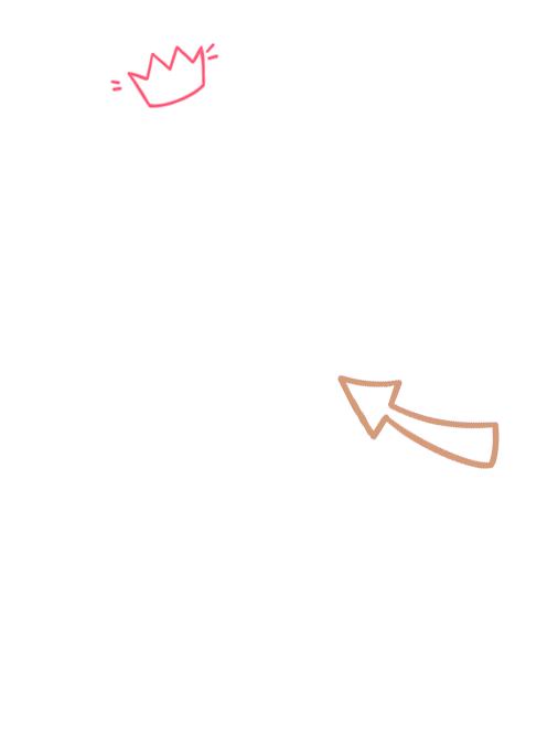 Royal Direction Layer Royal Direction Layer featuring a whimsical crown and a wooden 'About Us' arrow sign.